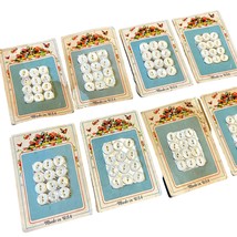 Lot of 9 Vintage Mother of Pearl Button Cards Made in USA - $33.66