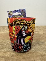 Vintage Ed Hardy Koozie Beverage Cooler Drink Holder 90s Panther Roses T... - $19.79