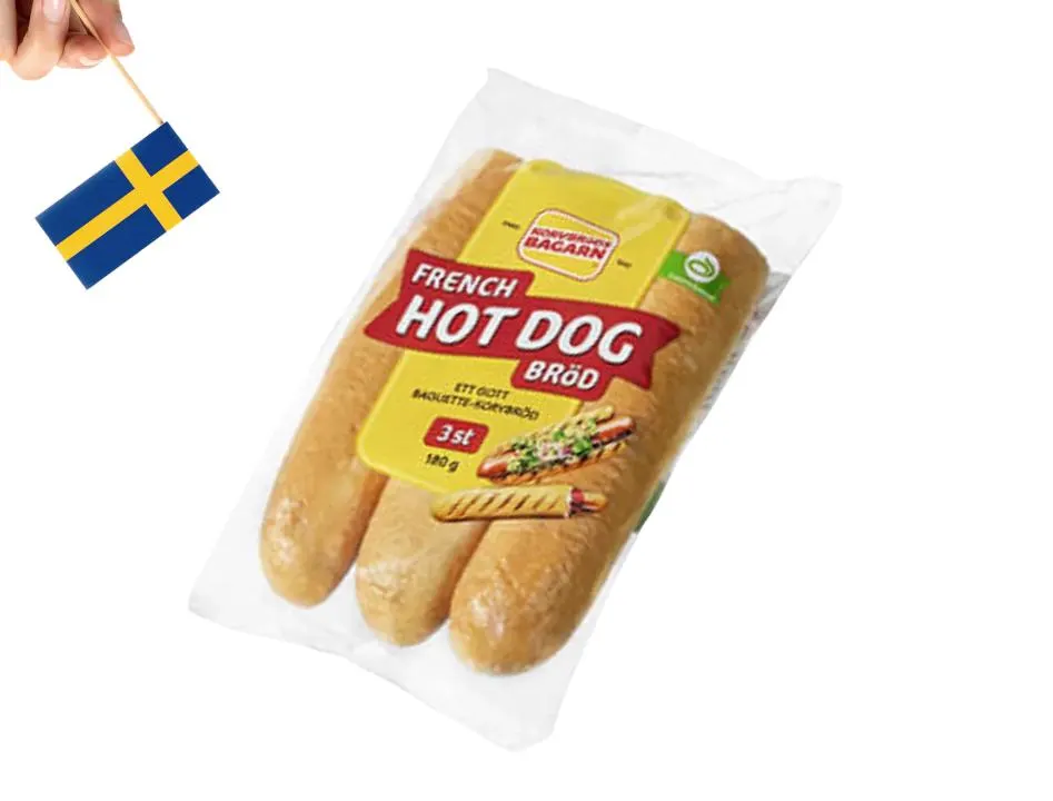 Korvbrödsbagarn French Hot Dog Bread - 3-Pack, 180g (6.34 oz) - $8.90