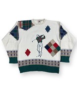 Vintage Cotton Trader Sweater Golfer Swing Pullover Plaid Patchwork Men’... - £31.13 GBP