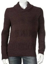 Mens Sweater Apt 9 Merlot Purple Textured Shawl Collar Long Sleeve NEW $... - £34.11 GBP