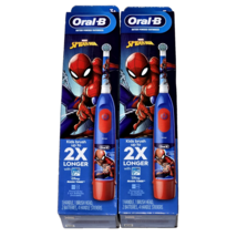 2 Pack Oral-B Marvel Spiderman Battery Powered Toothbrush blue red - $29.99