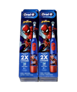 2 Pack Oral-B Marvel Spiderman Battery Powered Toothbrush blue red - $41.33 CAD
