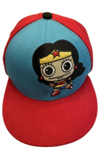 Hat Cap Wonder Woman Snapback Animated Big Head Comic Six Flags Embroidered - £12.36 GBP