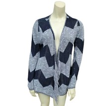 Vanity Top Size Med Womens Black Gray Aztec Long Sleeve Cardigan - £10.78 GBP