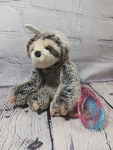 Douglas Cuddle Toy Slothicorn Sloth Unicorn Plush Stuffed Animal Rainbow Tail 7" - £11.72 GBP