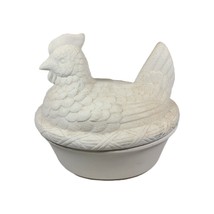 Large Ceramic Nested Hen Covered Dish Nesting Hen Candy Dish Unfinished ... - £19.19 GBP