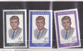 3 PILIPINAS Stamps - JOHN F KENNEDY, Unused - $2.95