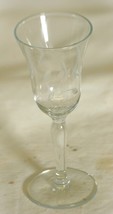 Etched Floral Cordial Wine Glass 4-3/8&quot; - $239.70 MXN