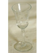 Etched Floral Cordial Wine Glass 4-3/8&quot; - $12.86