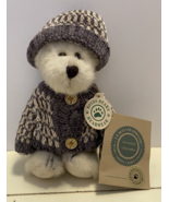 Boyds Bear White with Grey and White Sweater and Hat - £12.33 GBP