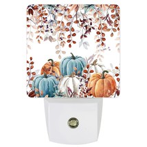 Fall Thanksgiving Pumpkin Night Light Plug In Led Night Lamp Automatic Sensor Ki - $18.99