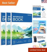 Versatile 3-Pack Watercolor Paper Pads for Drawing, Painting &amp; Journalin... - $29.99