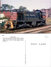 Train Railroad Maine Central ALCO S2 Switcher #302 Bangor Maine 1972 Postcard - £6.62 GBP