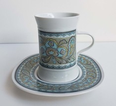 Rare Vintage Sango Rubaiyat Quadrille 1 Tea Cup and Tea Saucer Plate Set... - $49.99