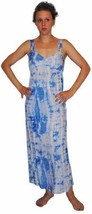 Jones New York Women&#39;s Tie Dyed Maxi Sun Dress Mineral Blue (14) - £19.34 GBP