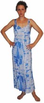 Jones New York Women&#39;s Tie Dyed Maxi Sun Dress Mineral Blue (14) - £19.39 GBP