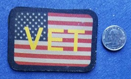 ALL LEATHER USA VETERAN FLAG MILITARY MOTORCYCLE JACKET VEST BIKER PATCH - $10.14