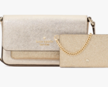 Kate Spade Glimmer Crossbody Duo Gold Bag Wallet KE451 Purse Handbag $29... - £70.64 GBP