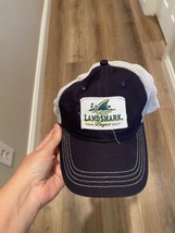 Landshark Lagar patch Logo Trucker SnapBack Hat blue/ White Jimmy Buffet... - £14.70 GBP