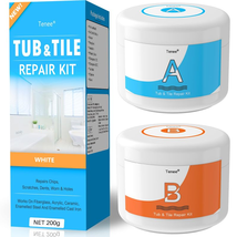 Tub Repair Kit White &amp; Porcelain Repair Kit 3.7 OZ - Bathtub Repair Kit for Crac - £11.83 GBP
