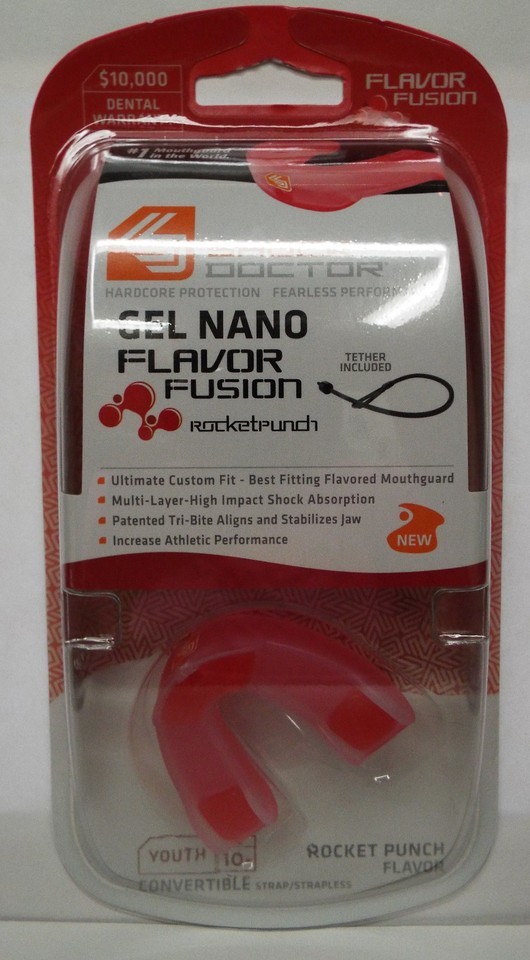 Shock Doctor Gel Nano Flavor Fusion in RocketPunch W/ Tether Youth 10- i... - £8.00 GBP
