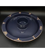 Frankoma King Ranch Chip &amp; Dip Navy Blue 14” Western Brands READ - $270.96 CAD
