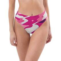 Autumn LeAnn Designs®  | Women&#39;s High-Waisted Bikini Bottoms, Deep Pink ... - £30.66 GBP