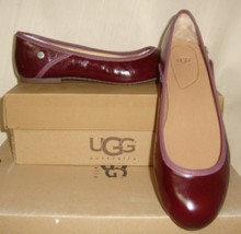 UGG Australia ANTORA II Deep Bordeaux Patent Leather Slip On Shoes Size ... - £39.40 GBP