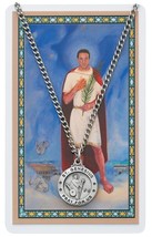 St. Genesius Necklace with Laminated Prayer Card, Patron Saint of Actors - $20.95