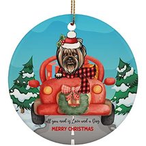 hdhshop24 Love and Yorkshire Terrier Dog Merry Christmas Ornament Gift P... - $19.75