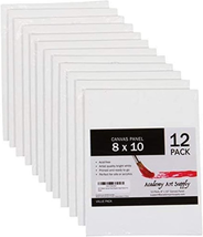 12 Pack 8X10 Canvas Panels -  Value Pack Blank Canvas Panel B - £32.11 GBP