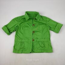 Coldwater Creek Jacket Womens P6 Green Button Up  Blazer Button Up Shirt - $18.60