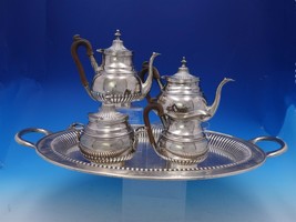 Portuguese .833 Silver Tea Set 5-Piece with Fluted / Ribbed Design (#3688) - £3,868.34 GBP