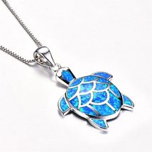 HOT SELL Simple Unique Personality Blue Fish Fillet Turtle Pendant Necklace Wome - £12.81 GBP