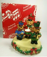 San Francisco Music Box Co Christmas Teddy Bear Holiday Jingle Bell Musical - $17.82