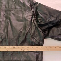 East 5th Women's Black Genuine Leather Full Button Coat Jacket Size XL image 4