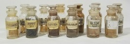 12 Vintage Glass Spice Bottles with Labels  - £27.63 GBP