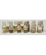 12 Vintage Glass Spice Bottles with Labels  - £27.76 GBP