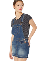 dollhouse Women&#39;s Junior Sz 11 Blue Suede Denim Skirt Overalls Frayed NWT - £14.50 GBP