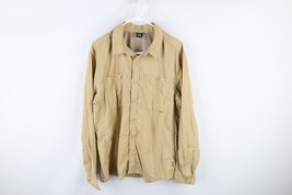 REI Mens Size Large Double Pocket Collared Long Sleeve Button Shirt Beig... - $553.92 MXN