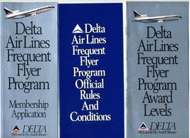 Delta Air Lines Frequent Flyer Rules Award &amp; Membership Application Booklets - £17.06 GBP