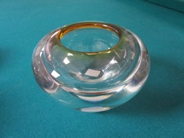 Crystal Votive Vase Evolution by Compatible with Waterford Clear Amber R... - $74.47