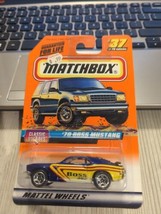 MatchBox in Blister Pack - Series 5 - #37 - 1970 Boss Mustang - Purple a... - $8.90