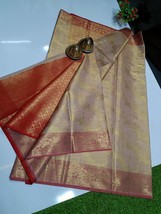 Premium Kanjivaram Look Zari Silk Saree,  Zari Weaving Saree, Wedding Saree, Gif - £61.15 GBP