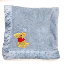 Disney Winnie the Pooh Baby Blanket Hunny Pot Single Layer Minky Dot Trim - $17.99