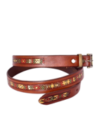 Women s Brown Belt With Aztec Design Size XL - $13.15
