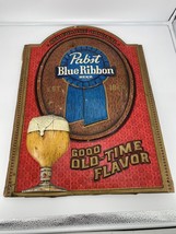 Vintage PABST Blue Ribbon Good Old Time Flavor 28” 3D Beer Sign - £25.18 GBP