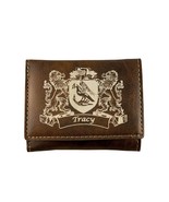 Tracy Irish Coat of Arms Rustic Leather Wallet - $35.01 CAD