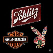 Harley Davidson Motorcycle Playboy Metal Sign 8x12in  Schlitz Playboy 83 - $24.74